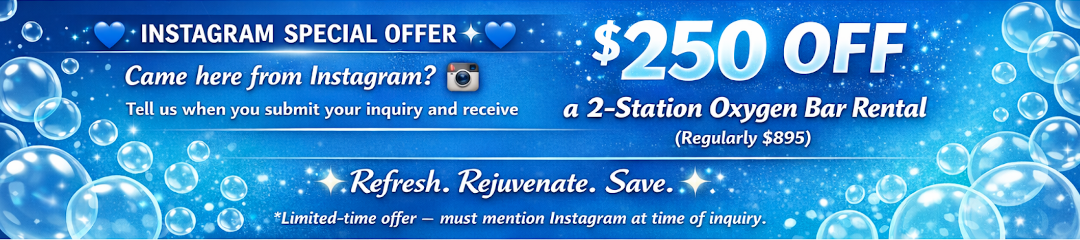 Oxygen bar Instagram Banner